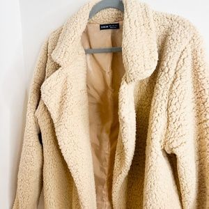 SHEIN Cream Teddy Coat